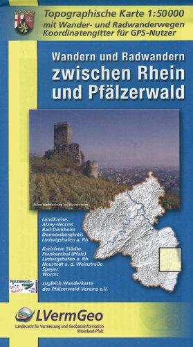 Topographische Karten Rheinland-Pfalz, Wandern und Radwandern zwischen Rhein und Pfälzerwald