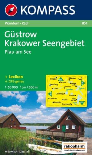 Güstrow - Krakower Seengebiet - Plau am See: Wanderkarte mit Radrouten und Kurzführer. GPS-genau. 1:50000