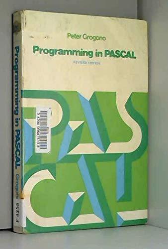 Programming in PASCAL