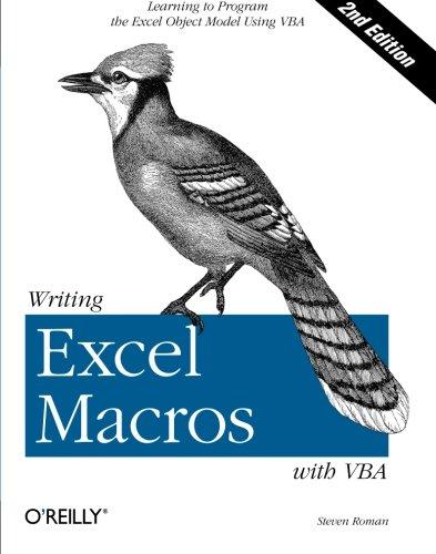 Writing Excel Macros with VBA (Classique Us)