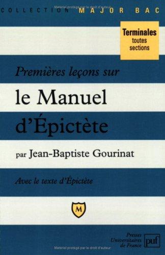 Premières leçons sur Le manuel d'Epictète