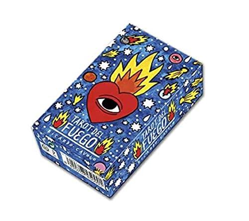 Fournier 10016373 1029641 Tarot del Fuego von Ricardo Cavolo Tarotkarten, blau