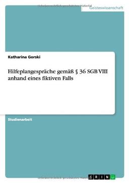 Hilfeplangespräche gemäß § 36 SGB VIII anhand eines fiktiven Falls