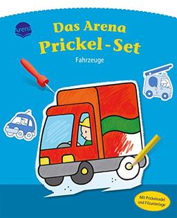 Das Arena Prickel-Set. Fahrzeuge: Mit Filzmatte und Prickelnadel Aufstellfiguren ausstanzen ab 4 Jahren