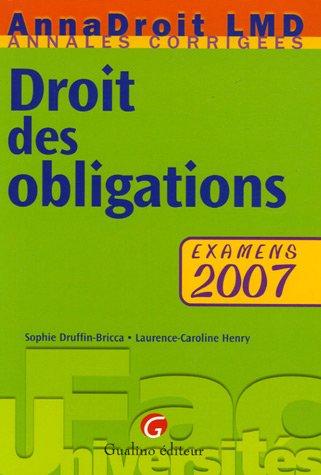 Droit des obligations : Examens