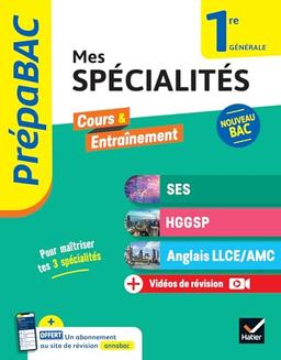 Mes spécialités SES, HGGSP, anglais LLCE-AMC 1re générale : nouveau bac