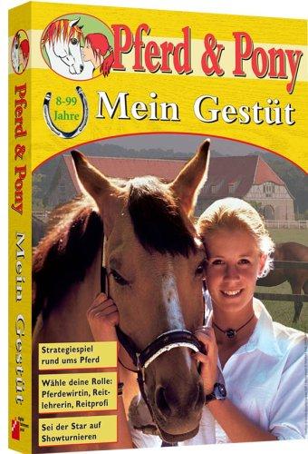 Mein Gestüt, CD-ROM Strategiespiel rund ums Pferd. Wähle deine Rolle: Pferdewirtin, Reitlehrerin, Reitprofi. Sei der Star auf den Showturnieren. Für Windows 98. ME, 2000, XP