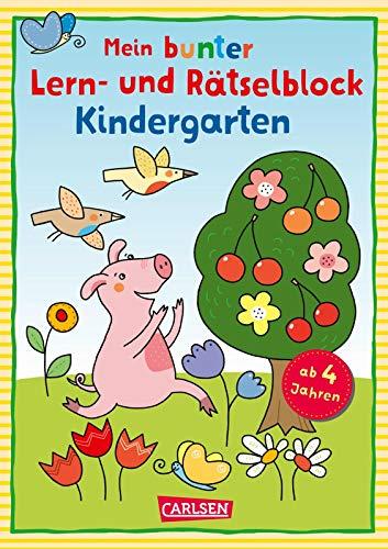 Mein bunter Lern- und Rätselblock: Kindergarten: Für Kita- und Vorschulkinder ab 4 Jahren