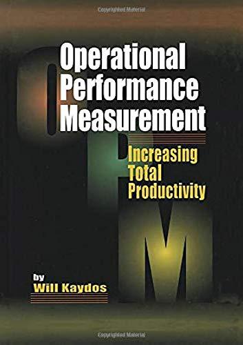 Operational Performance Measurement: Increasing Total Productivity