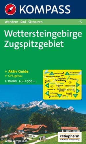 Wettersteingebirge, Zugspitzgebiet: Wandern / Rad / Skitouren. GPS-geeignet. 1:50.000