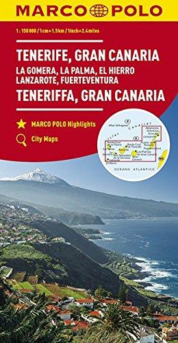 MARCO POLO Karte Teneriffa, Gran Canaria 1:150 000: La Gomera, La Palma, El Hierro, Lanzarote, Fuerteventura (MARCO POLO Karten 1:200.000)