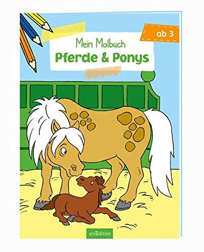 Malbuch ab 3 Jahren - Pferde & Ponys