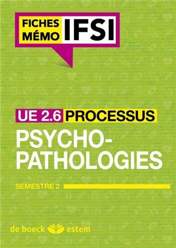 UE 2.6, les processus psychopathologiques : semestres 2 et 5