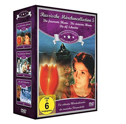 Russische Märchen-Collection 5 (3er-Schuber: Die feuerrote Blume - Die steinerne Blume - Die elf Schwäne) [3 DVDs]