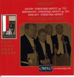 Haydn: Streichquartett Op. 77/2 / Beethoven: Streichquartett op.18/3 / Debussy: Streichquartett