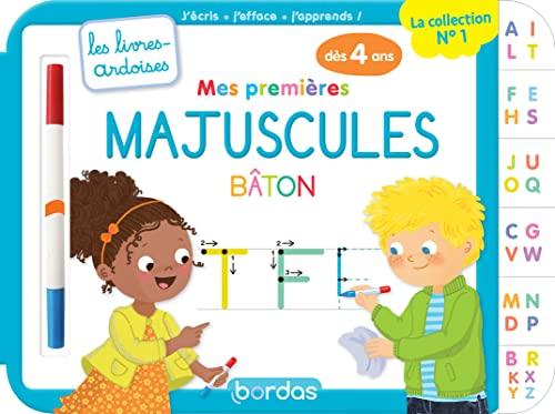 Mes premières majuscules bâton : j'écris, j'efface, j'apprends ! : dès 4 ans