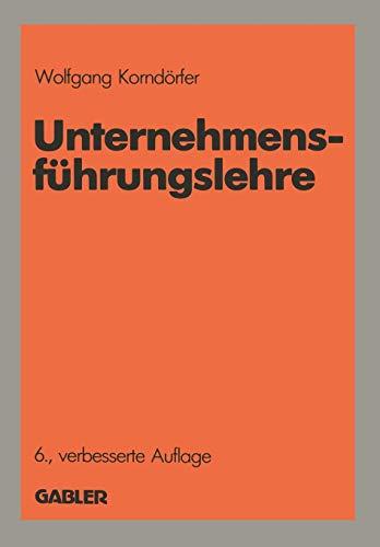 Unternehmensführungslehre (German Edition)