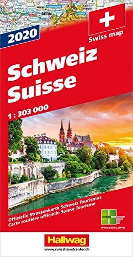 Schweiz 2020 Strassenkarte 1:303 000: Offizielle Strassenkarte Schweiz Tourismus (Hallwag Strassenkarten)