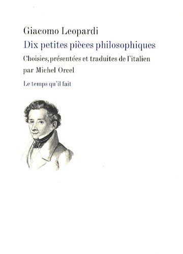 Dix petites pièces philosophiques. Operette morali