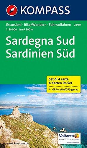 Sardegna Sud - Sardinien Süd: Wanderkarten-Set mit Radrouten. GPS-genau. 1:50000 (KOMPASS-Wanderkarten, Band 2499)