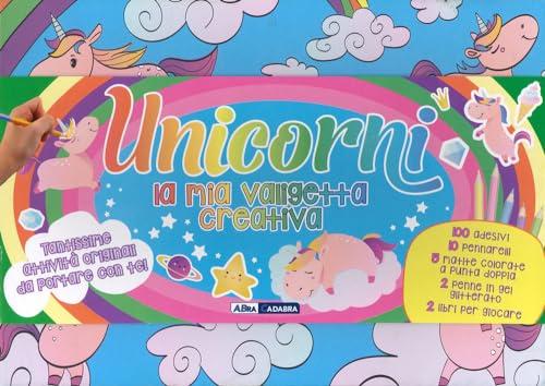 Unicorni. La mia valigetta creativa. Ediz. a colori. Con matite colorate. Con pennarelli. Con penne in gel. Con Adesivi