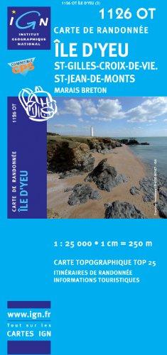 Île d`Yeu 1 : 25 000: St-Gilles-Croix-de-Vie. St-Jean-de-Monts / Marais breton