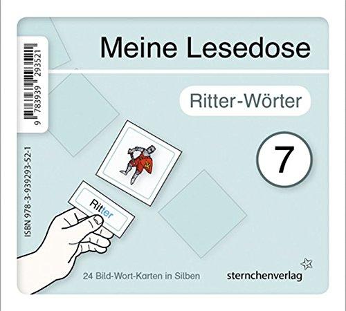 Meine Lesedose 7 - Ritter-Wörter: 24 Bild-Wort-Karten in Silben.