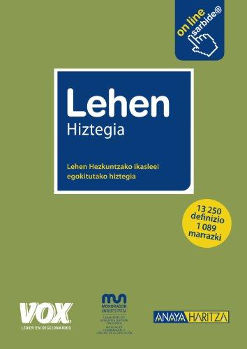 Lehen hiztegia (Vox - Lengua Vasca)