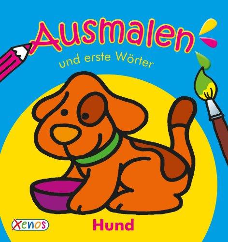 Ausmalen und erste Wörter: Hund