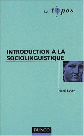 Introduction à la sociolinguistique