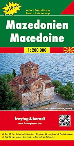 Freytag Berndt Autokarten, Mazedonien, Top 10 Tips - Maßstab 1:200.000