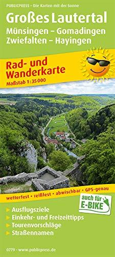 Großes Lautertal, Münsingen - Gomadingen - Zwiefalten - Hayingen: Rad- und Wanderkarte mit Ausflugszielen, Einkehr- & Freizeittipps, wetterfest, ... 1:35000 (Rad- und Wanderkarte / RuWK)