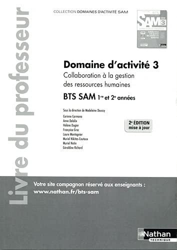 Collaboration à la gestion des RH - BTS SAM 1e/2e années (DOM ACT SAM) Professeur 2021: Livre du professeur