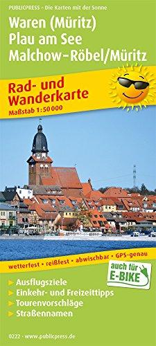 Waren (Müritz) - Plau am See - Malchow - Röbel/Müritz: Rad- und Wanderkarte mit Ausflugszielen, Einkehr- & Freizeittipps, wetterfest, reissfest, ... 1:50000 (Rad- und Wanderkarte / RuWK)