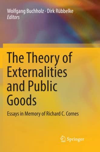 The Theory of Externalities and Public Goods: Essays in Memory of Richard C. Cornes