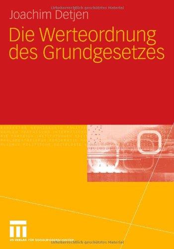 Die Werteordnung des Grundgesetzes (German Edition)