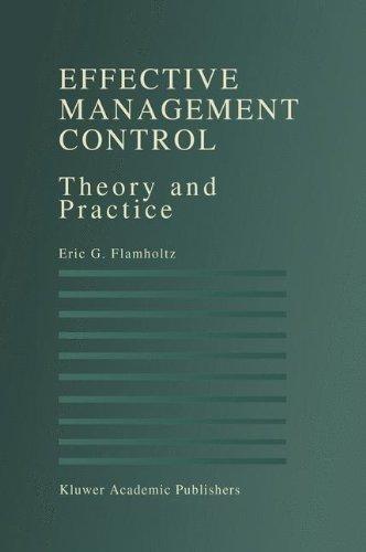 Effective Management Control: Theory and Practice