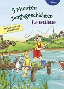 5 Minuten Jungsgeschichten für Erstleser.: Leichter lesen mit Silbenfärbung. Für Kinder ab 7 Jahre. gondolino Erstleser.