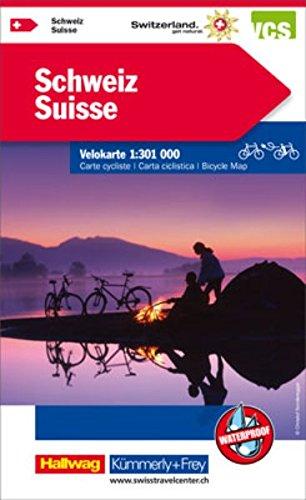 Schweiz: Velokarte, Massstab 1:301 000, waterproof (Kümmerly+Frey Velokarten)