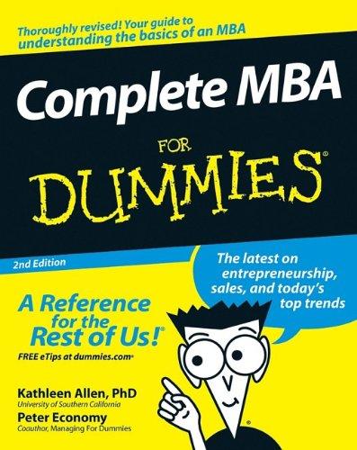 Complete MBA For Dummies