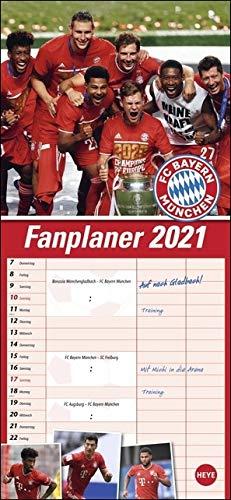 FC Bayern München Fanplaner Kalender 2021: Viel Platz für Eintragungen: Mit Spielergeburtstagen und viel Platz für Eintragungen