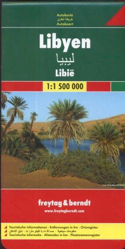 Libyen. Autokarte. 1:1 500 000. Touristische Informationen, Entfernungen im km, Ortsregister