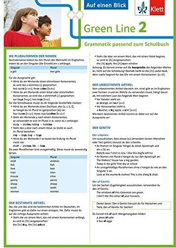 Klett Green Line 2 G8 Klasse 6 - Auf einen Blick: Grammatik passend zum Schulbuch