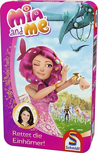 Schmidt Spiele 51268 – Mia and Me, Rettet die Einhörner, Bring mich mit Spiel in der Metalldose