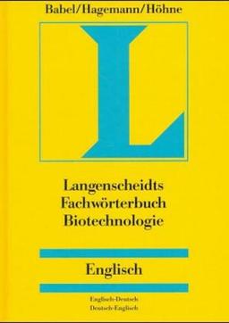 Langenscheidt Fachwörterbuch Biotechnologie, Englisch