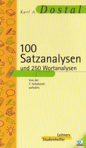 100 Satzanalysen und 250 Wortanalysen