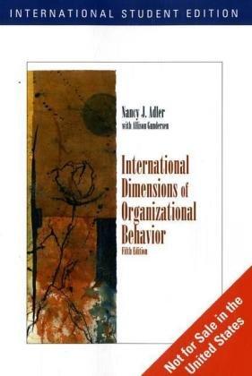 International Dimensions of Organizational Behavior (ISE)