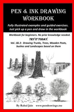 Pen and Ink Drawing Workbook vol 1-2: Pen and Ink Drawing workbooks for absolute beginners (Pen and Ink Workbooks)