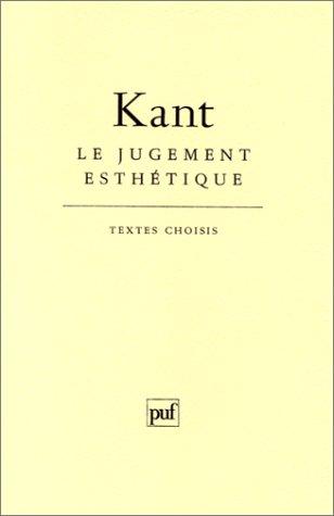 Le jugement esthétique : textes choisis