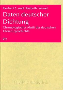 Daten deutscher Dichtung. CD-ROM für Windows 98/ME/NT/2000/XP/Mac. Chronologischer Abriß der deutschen Literaturgeschichte